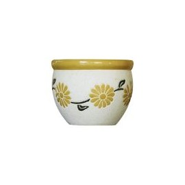 Maceta diseño flor 30 x 21 cm Amarillo