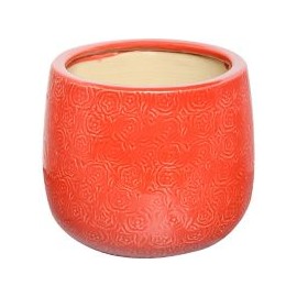 Maceta rojo formas 23 x 18 cm