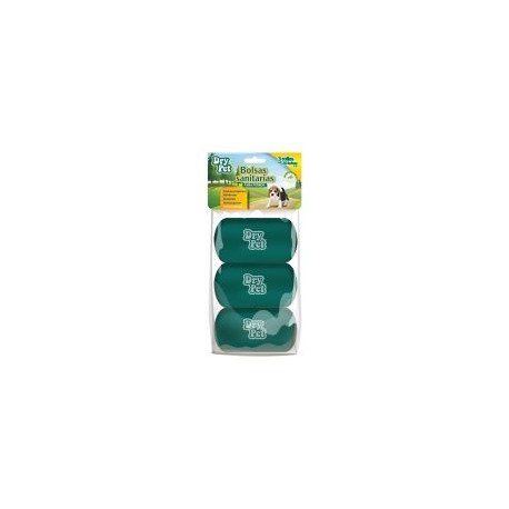 Bolsa plástica p/recogedor desechos 3 rollos 60 pzas