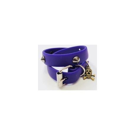 Collar de caucho hipoalergénico extra chico morado