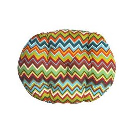 Cama ovalada diseño de botones 52 x 72 cm zigzag naranja