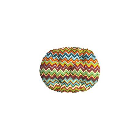 Cama ovalada diseño de botones 52 x 72 cm zigzag naranja