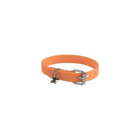 Collar de caucho hipoalergénico chico naranja
