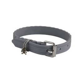 Collar de caucho hipoalergénico chica gris