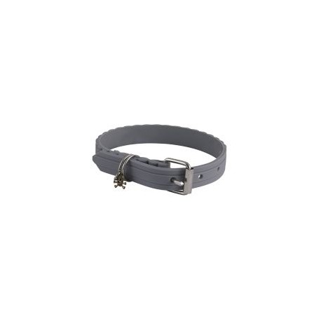 Collar de caucho hipoalergénico chica gris
