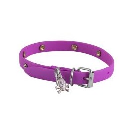 Collar de caucho hipoalergénico extra chico lila