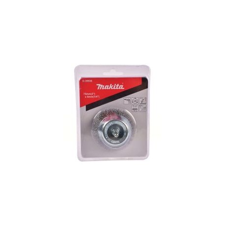 Carda copa de alambre 3" zanco 1/4" p/taladro