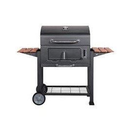 Asador de carbón con tapa y bandejas