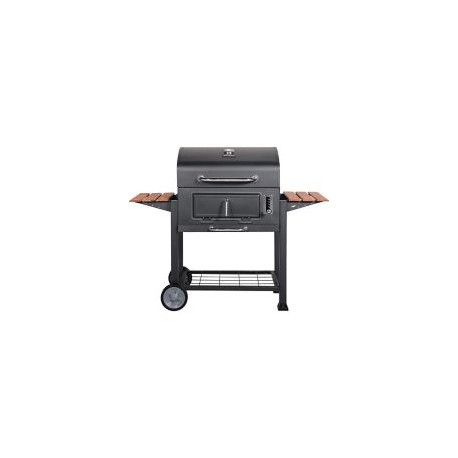 Asador de carbón con tapa y bandejas