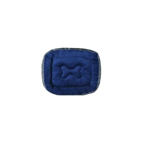 Cama tipo cuna cojín desmontable 62 x 82 cm azul gris