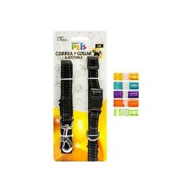 Correa collar nylon c/bandas reflejantes chica