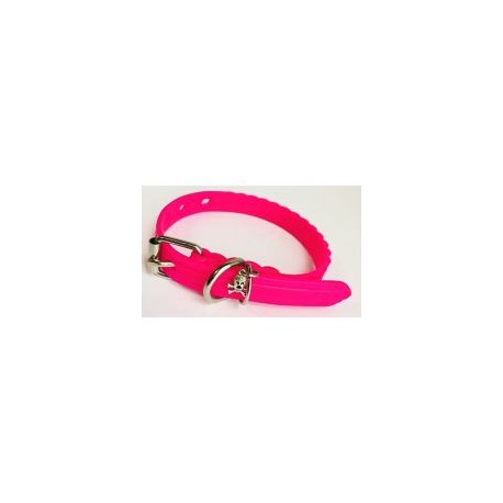 Collar de caucho hipoalergénico chico rosa