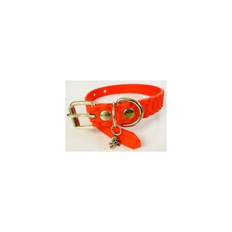 Collar  de caucho hipoalergénico chico rojo