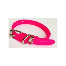 Collar de caucho hipoalergénico mediano rosa