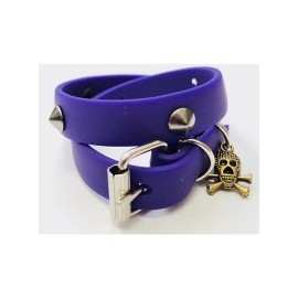 Collar de caucho hipoalergénico extra chico morado
