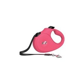 Correa retráctil 3 m chica rosa
