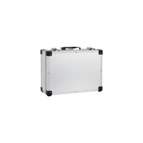 Caja portaobjetos con cubierta de aluminio