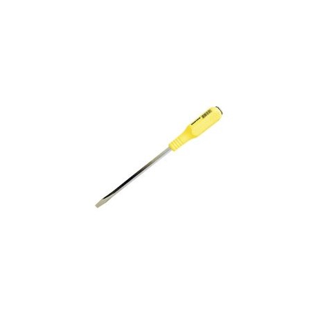 Destornillador amarillo de golpe barra cuadrada punta plana 1/4 x 4"