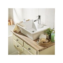 Lavabo de cerámica rectangular 38x48 cm