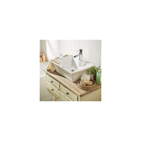 Lavabo de cerámica rectangular 38x48 cm
