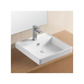 Lavabo de cerámica cuadrado 47x47 cm