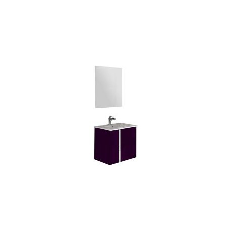Mueble de baño Onix con espejo berenjena