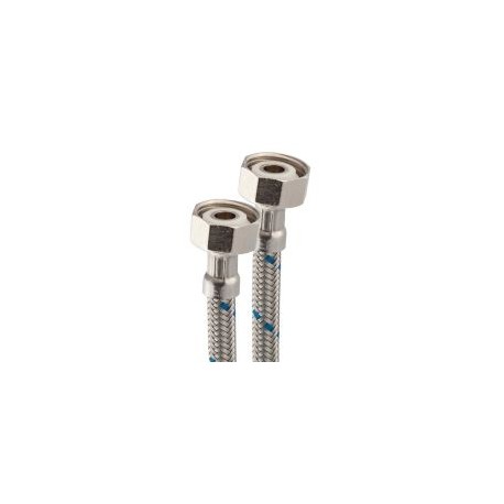 Manguera   lavabo acero inox ll 1/2x1/2x40